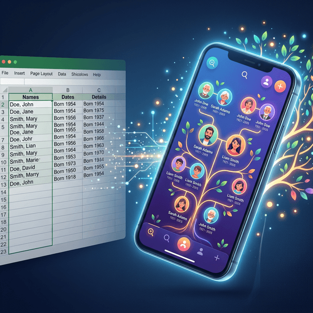 家系図づくりに専用アプリをおすすめする理由 — Excelでは味わえない体験